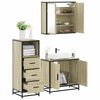 vidaXL 3 Piece Bathroom Furniture Set Sonoma Oak Engineered Wood