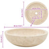 vidaXL Sink 40x12 cm Marble Cream