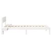 vidaXL Bed Frame with Headboard White 90 x 200 cm Solid Pine Wood