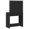 vidaXL Dressing Table Black oak 78.5 x 41 x 135 cm Engineered wood