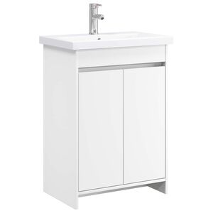 vidaXL Bathroom Furniture Set White 61 x 40 x 84.5 cm Engineered Wood