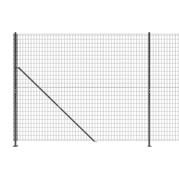 vidaXL Wire Mesh Fence with Flange Anthracite 1.6x25 m