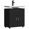 vidaXL Bathroom Cabinet Set with Storage TULUM Black 60 x 34 x 63 cm