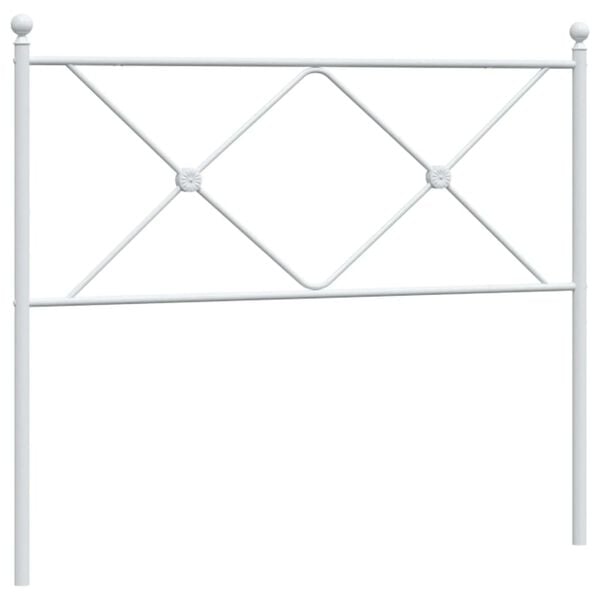 vidaXL Metal Replace Headboard White 100cm