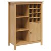 vidaXL Wine Cabinet HILL Honey Brown 79.5 x 40 x 107.5 cm