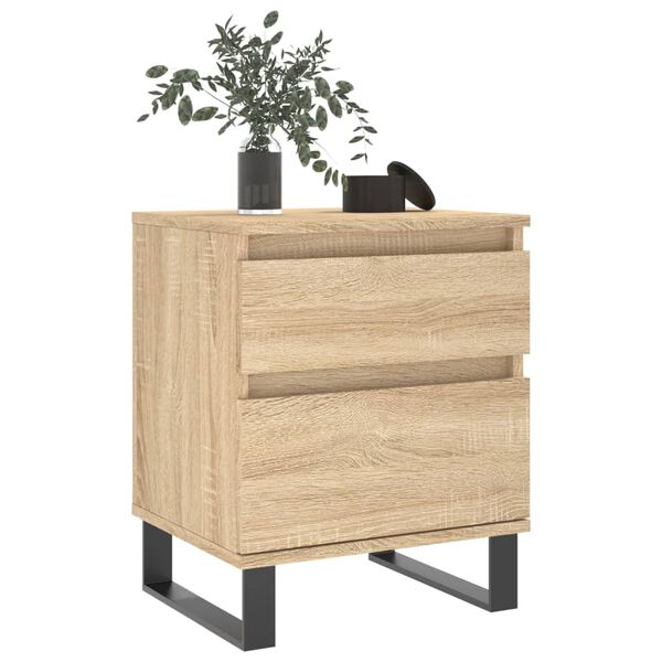 vidaXL Bedside Cabinets 2 pcs Sonoma Oak 40x35x50 cm Engineered Wood