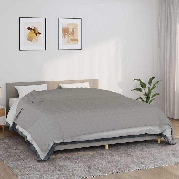 vidaXL Weighted Blanket Grey 220x260 cm 11 kg Fabric