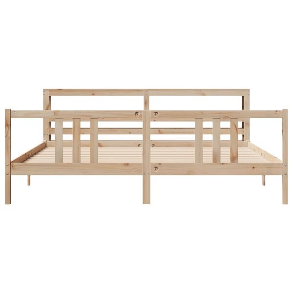 vidaXL Bed Frame with Headboard without Mattress 200x200 cm