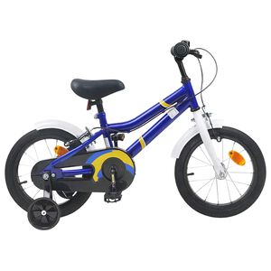 vidaXL Kids Bike 16 Inches for 4-6 Years Old Blue White