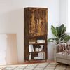 vidaXL Highboard Smoked Oak 69.5x34x180 cm Engineered Wood