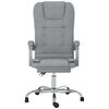vidaXL Massage Reclining Office Chair Light Grey Fabric