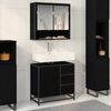 vidaXL Bathroom Cabinet Black Oak 65 x 33 x 60 cm Engineered Wood