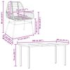 vidaXL 7 Piece Garden Dining Set Brown Poly Rattan Glass