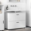 vidaXL Bathroom Cabinet with Drawer with Door White 76.5 x 35 x 64 cm