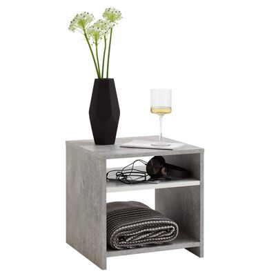 FMD Coffee Table with Shelf Concrete Grey and White
