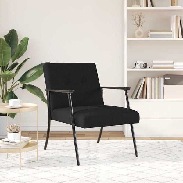 vidaXL Armchair Black 59 x 75 x 78 cm Fabric
