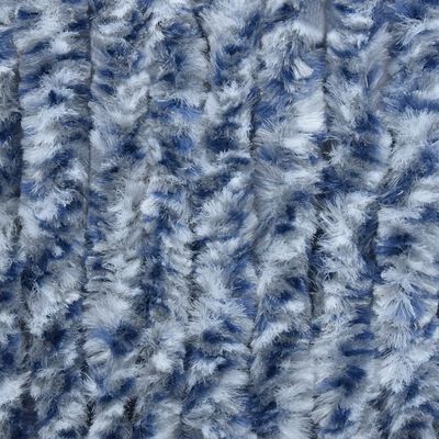 vidaXL Fly Curtain Blue and White 100x230 cm Chenille