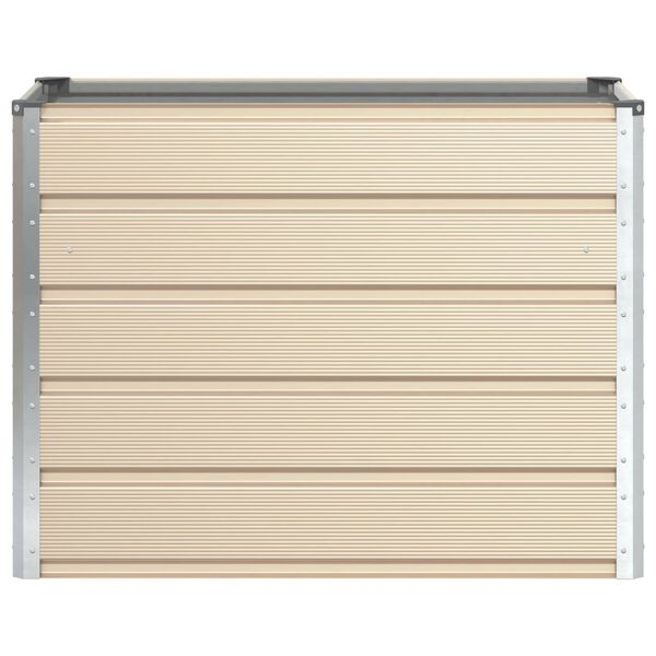 vidaXL Planter Ivory 100 x 50 x 77 cm Galvanised Steel