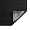 vidaXL Door Mat Black 80 x 60 x 1.2 cm Teddy Fabric