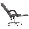 vidaXL Reclining Office Chair Grey Faux Leather