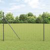 vidaXL Euro Fence Grey 1.6 x 10 m PVC-coated iron