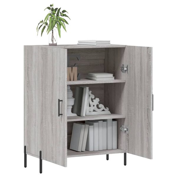 vidaXL Sideboard Grey Sonoma 69.5x34x90 cm Engineered Wood