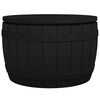vidaXL 3-in-1 Garden Storage Box Black Polypropylene