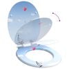 vidaXL Toilet Seat 2 pcs Blue 43.8 x 37.8 cm MDF board