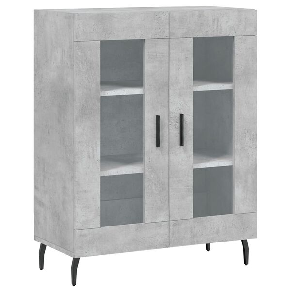 vidaXL Sideboard Concrete Grey 69.5x34x90 cm Engineered Wood