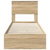 vidaXL Storage Bed with Drawer Sonoma Oak 75 x 190 cm Engineered Wood