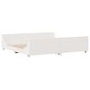 vidaXL Bed Frame without Mattress White 180x200 cm Super King Solid Wood Pine