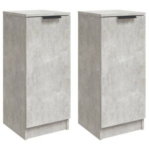 vidaXL Sideboards 2 pcs Concrete Grey 30x30x70 cm Engineered Wood