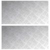 vidaXL Stair Tread 2 pcs 60 x 30 cm Silver Aluminium Rectangular