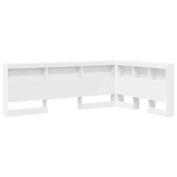 vidaXL Storage Headboard with Shelf White 120 cm Engineered Wood