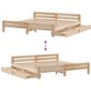 vidaXL Bed frame without Mattress 200x200 cm Solid Wood Pine