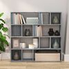 vidaXL Book Cabinet/Room Divider Grey Sonoma 105x24x102 cm