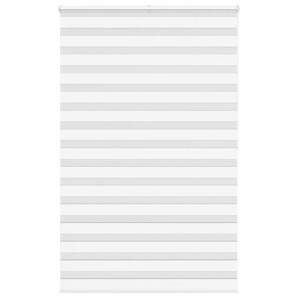 vidaXL Zebra Blind White 145x200 cm Fabric Width 140.9 cm Polyester