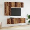 vidaXL TV Wall Unit Wall-mounted 5 pcs Old Wood Engineered Wood