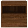 vidaXL TV Wall Cabinets with LED Lights 2 pcs Brown Oak 40x30x40 cm