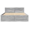 vidaXL Bed Frame with Headboard without Mattress Grey Sonoma 140x190 cm