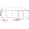 vidaXL Folding Party Tent with Sidewalls Taupe 3x6 m