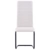 vidaXL Cantilever Dining Chairs 2 pcs Cream Fabric