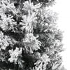 vidaXL Slim Artificial Christmas Tree with Flocked Snow Green 150 cm PVC