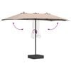 vidaXL Garden Parasol Taupe 385 x 209 x 244 cm Polyester
