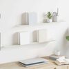 vidaXL Floating Shelf Wall-mounted 2 pcs White 80 x 9 x 2.5 cm Steel