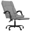 vidaXL Massage Reclining Office Chair Light Grey Fabric