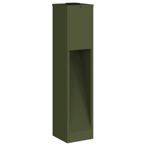 vidaXL Solar Led Pathway Light 2 pcs Olive Green Cold Rolled Steel