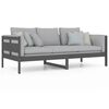 vidaXL Day Bed without Mattress Grey Solid Wood Pine 90x200 cm