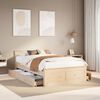 vidaXL Bed Frame without Mattress with Headboard 120x200 cm Solid Wood Pine