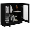 vidaXL Vitrine Cabinet Black 82.5x30.5x80 cm Engineered Wood